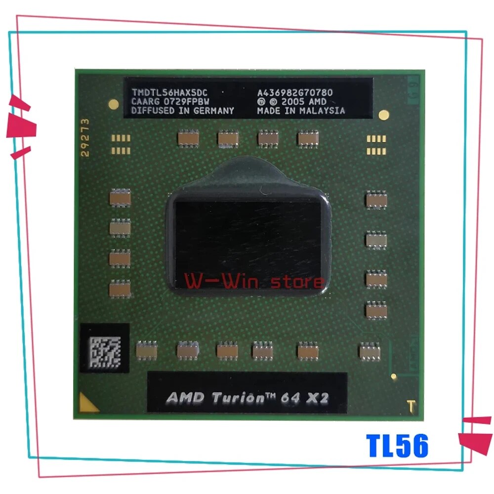 AMD Turion 64 X2   TL-56,  ھ   CPU μ, TL 56 TL56, 1.8 GHz, TMDTL56HAX5DC  S1